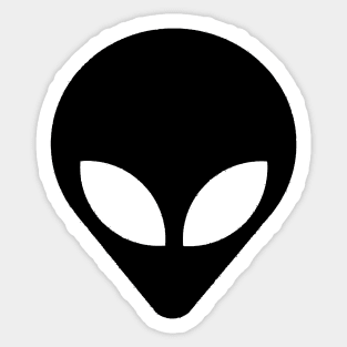 Black and White Alien Sticker